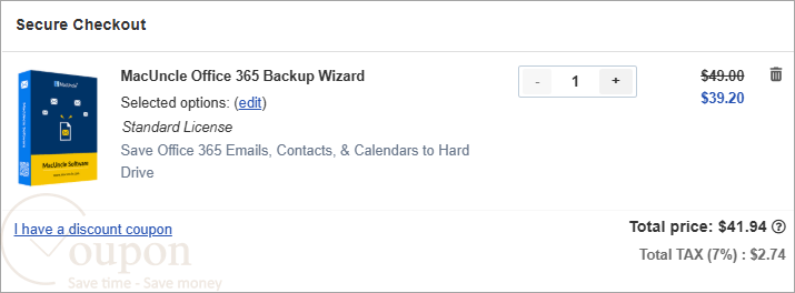 Macuncle Office 365 Backup Wizard Coupon Code