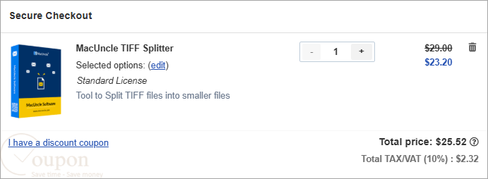 Macuncle Tiff Splitter Coupon Code