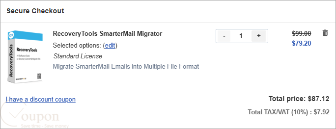 Recoverytools Smartermail Migrator Coupon Code