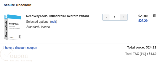 Recoverytools Thunderbird Restore Wizard Coupon Code