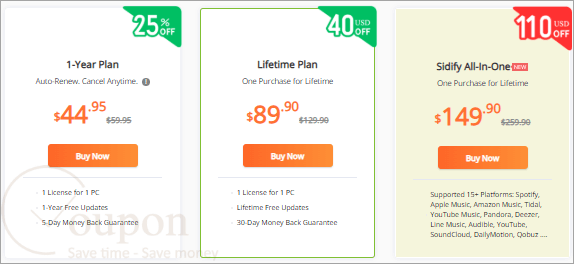 Sidify Youtube Music Converter Coupon Code