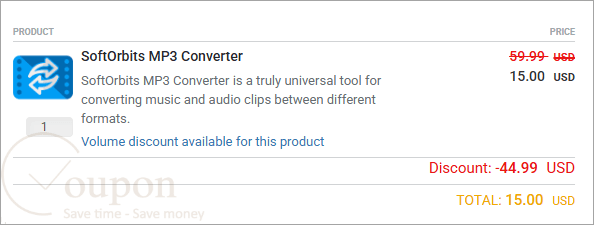 Softorbits Mp3 Converter Coupon Code
