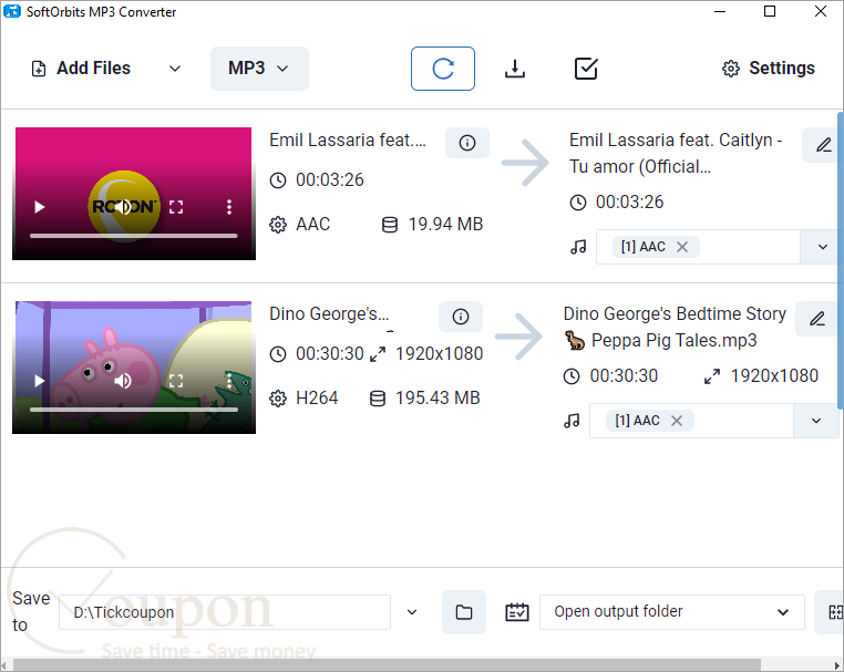 Softorbits Mp3 Converter Screenshot