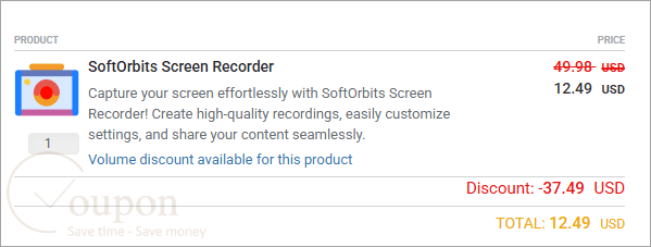 Softorbits Screen Recorder Coupon Code