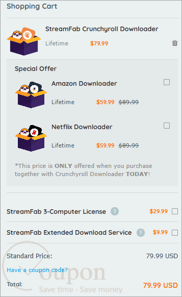 Streamfab Crunchyroll Downloader Coupon Code