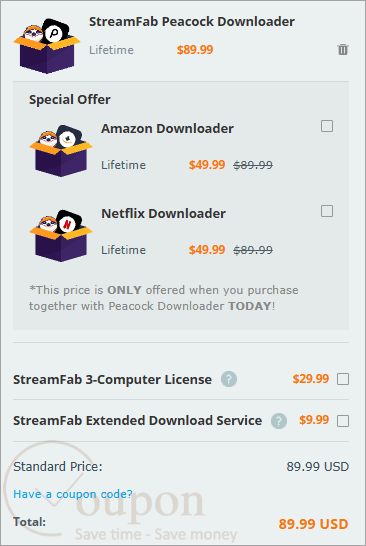 Streamfab Peacock Downloader Coupon Code