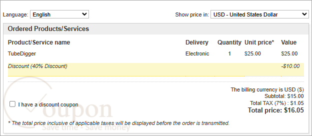 Tubedigger Coupon Code