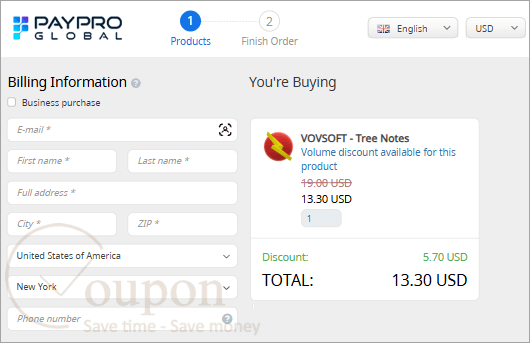 Vovsoft Tree Notes Coupon Code