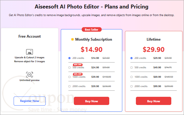 Aiseesoft Ai Photo Editor Coupon Code