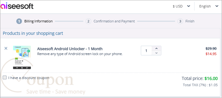 Aiseesoft Android Unlocker Coupon Code