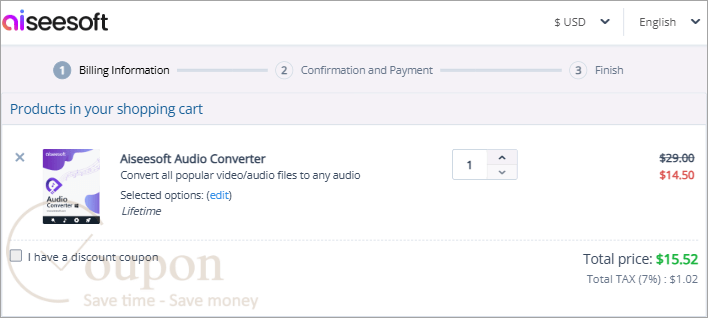 Aiseesoft Audio Converter Coupon Code