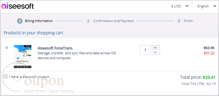 Aiseesoft Fonetrans Coupon Code