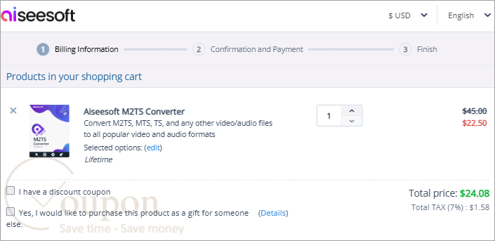 Aiseesoft M2Ts Converter Coupon Code