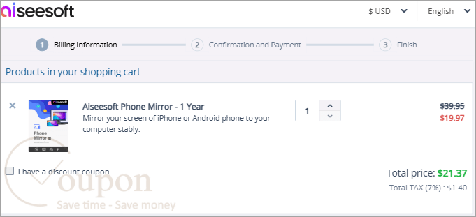 Aiseesoft Phone Mirror Coupon Code
