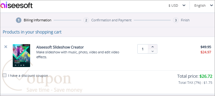 Aiseesoft Slideshow Creator Coupon Code