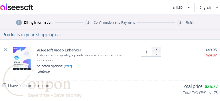 Aiseesoft Video Enhancer Coupon Code