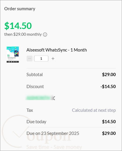 Aiseesoft Whatssync Coupon Code