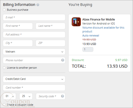 Alzex Finance Coupon Code