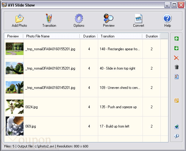 Avi Slideshow Screenshot