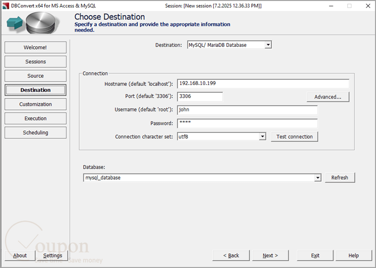 Dbconvert For Ms Access And Mysql Screenshot