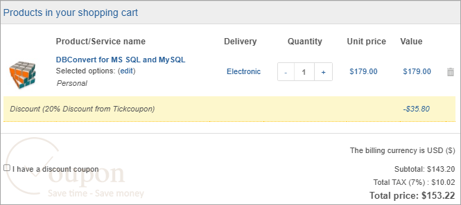 Dbconvert For Ms Sql And Mysql Coupon Code