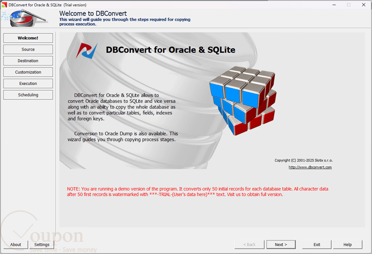 Dbconvert For Oracle And Sqlite Screenshot