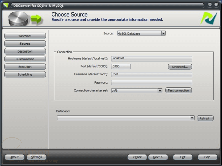 Dbconvert For Sqlite And Mysql Screenshot