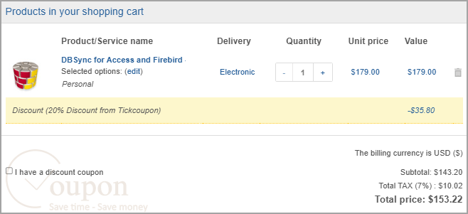 Dbsync For Access And Firebird Coupon Code