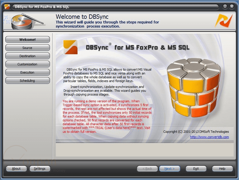 Dbsync For Foxpro And Ms Sql Screenshot