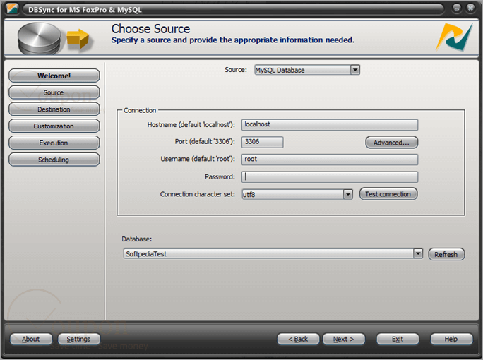 Dbsync For Foxpro And Mysql Screenshot