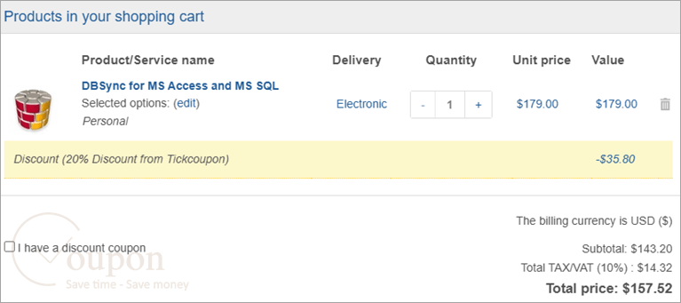 Dbsync For Ms Access And Ms Sql Coupon Code