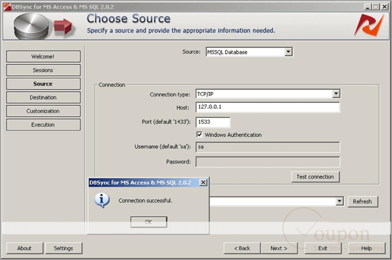 Dbsync For Ms Access And Ms Sql Screenshot