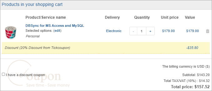 Dbsync For Ms Access And Mysql Coupon Code