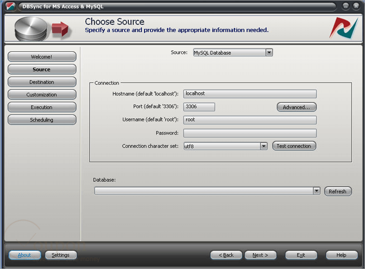 Dbsync For Ms Access And Mysql Screenshot