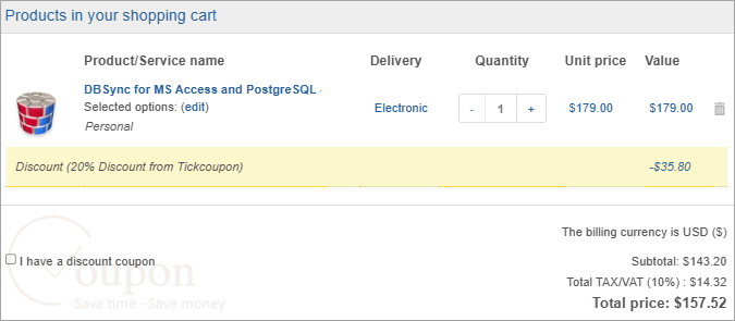 Dbsync For Ms Access And Postgresql Coupon Code