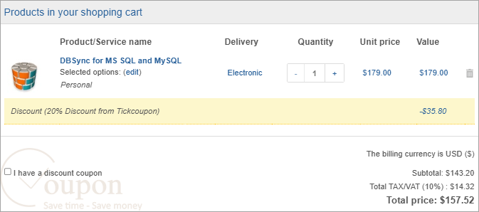 Dbsync For Ms Sql And Mysql Coupon Code