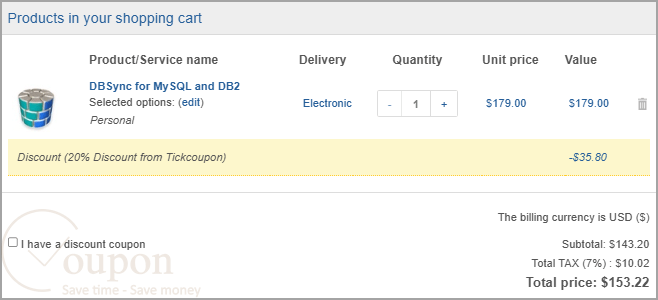 Dbsync For Mysql And Db2 Coupon Code