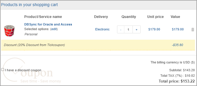 Dbsync For Oracle And Access Coupon Code
