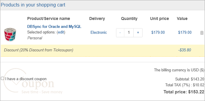 Dbsync For Oracle And Mysql Coupon Code