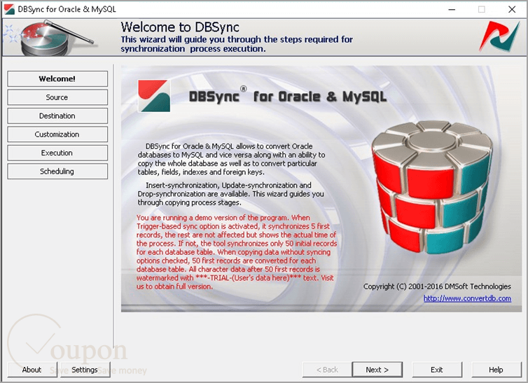 Dbsync For Oracle And Mysql Screenshot