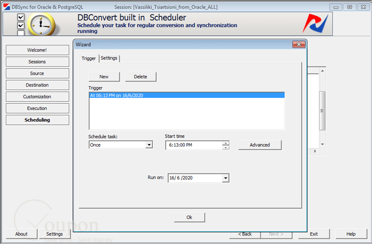 Dbsync For Oracle And Postgresql Screenshot