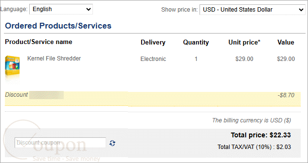 Kernel File Shredder Coupon Codes