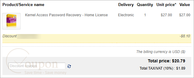 Kernel For Access Password Recovery Coupon Code