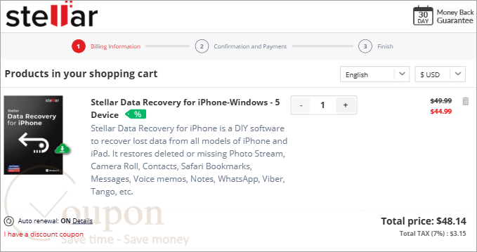 Stellar Data Recovery For Iphone Coupon Code