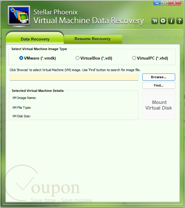 Stellar Data Recovery For Virtual Machine Screenshot