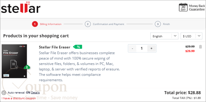 Stellar File Eraser Coupon Code