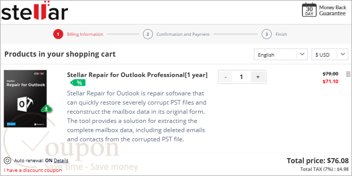 Stellar Repair For Outlook Coupon Code