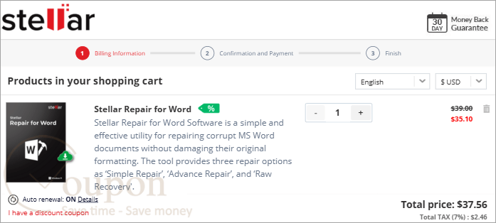Stellar Repair For Word Coupon Code