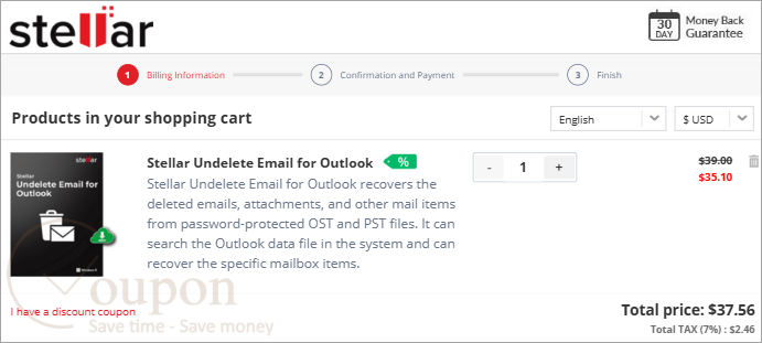Stellar Undelete Email For Outlook Coupon Code