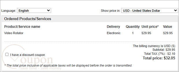 Video Rotator Coupon Code